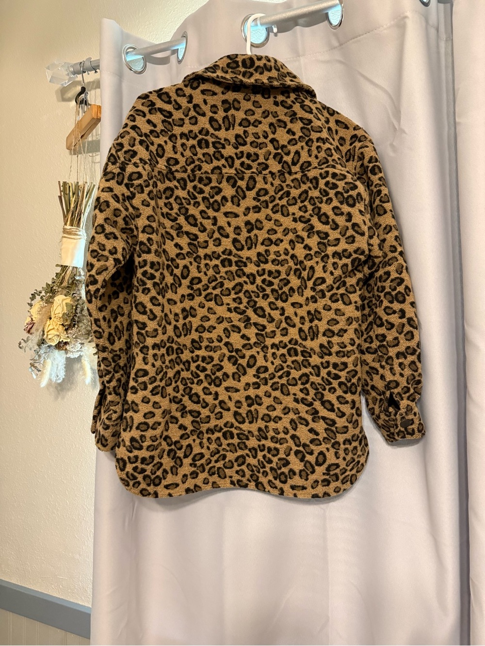 wild fable Leopard Print Oversized Shacket - Brown/Black - Picture 3 of 4